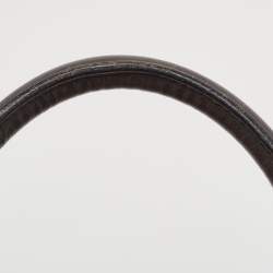 Pre Owned Burberry Brown/Beige Haymarket Canvas and Leather Alchester Bag