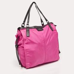 Burberry Magenta Nylon and Leather Buckleigh Tote