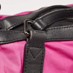 Burberry Magenta Nylon and Leather Buckleigh Tote