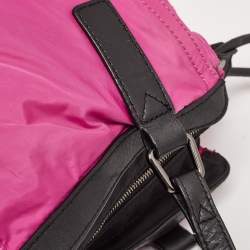 Burberry Magenta Nylon and Leather Buckleigh Tote