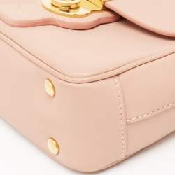 Burberry Old Rose Leather Small DK88 Top Handle Bag
