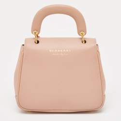 Burberry Old Rose Leather Small DK88 Top Handle Bag