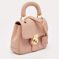 Burberry Old Rose Leather Small DK88 Top Handle Bag