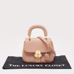 Burberry Old Rose Leather Small DK88 Top Handle Bag