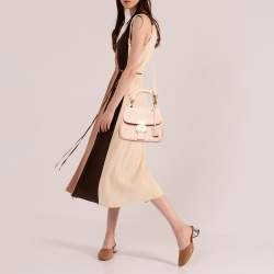 Burberry Old Rose Leather Small DK88 Top Handle Bag