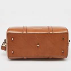 Burberry Tan Leather Medium Alchester Bowler Bag