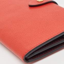 Burberry Red Leather Harlow Continental Wallet