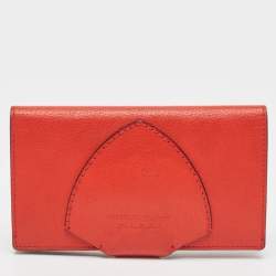 Burberry Red Leather Harlow Continental Wallet