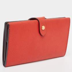 Burberry Red Leather Harlow Continental Wallet