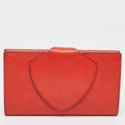 Burberry Red Leather Harlow Continental Wallet