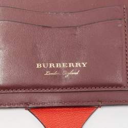 Burberry Red Leather Harlow Continental Wallet