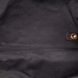 Pre Owned Burberry Beige/Brown Haymarket Check Coated Canvas and Leather Small Canterbury Tote