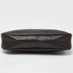 Pre Owned Burberry Brown Haymarket Check PVC Hobo