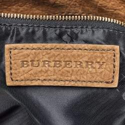 Pre Owned Burberry Brown Nubuck Leather Hobo