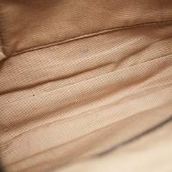 Pre Owned Burberry Black/Beige Nova Check PVC and Patent Leather Brooke Hobo