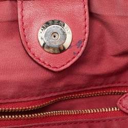 مملوكة مسبقًا Burberry Beige/Pink Haymarket Check PVC and Leather Small Canterbury Tote