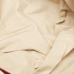 مملوكة مسبقًا Burberry Burgundy/Beige Heart Print Check PVC and Patent Leather Brit Tote