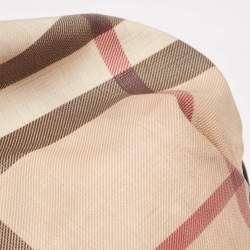 Pre Owned Burberry Black/Beige Supernova Coated Canvas and Patent Leather Drawstring Double Pocket Hobo