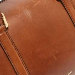 Pre Owned Burberry Brown Leather Medium Alchester Bowler Bag