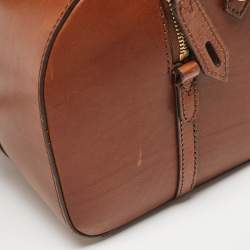Pre Owned Burberry Brown Leather Medium Alchester Bowler Bag