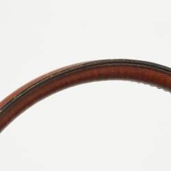 مملوكة مسبقًا حقيبة يد توتس بربري بريدل لينهير جلد وقماش هاوس تشيك بني متوسطة