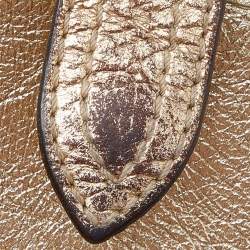 Pre Owned Burberry Beige/Gold Nova Check PVC and Leather Compact Wallet