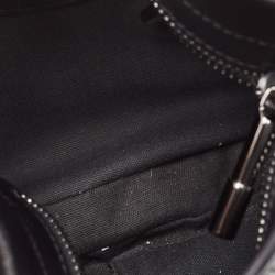 Pre Owned Burberry Black/Beige House Check Canvas and Leather Phoebe Hobo