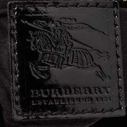 Pre Owned Burberry Black Quilted Patent Leather Brooke Hobo