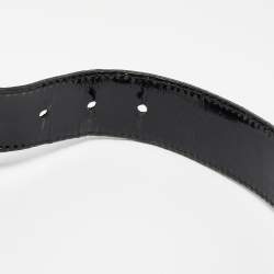 Pre Owned Burberry Black Quilted Patent Leather Brooke Hobo