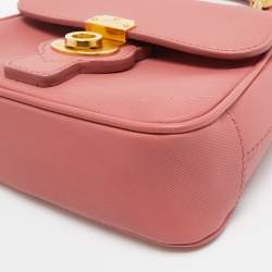Burberry Old Rose Pink Leather Mini DK88 Top Handle Bag