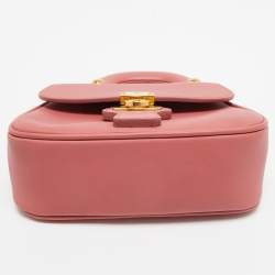 Burberry Old Rose Pink Leather Mini DK88 Top Handle Bag