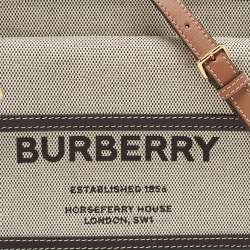Pre Owned Burberry Black/Brown Leather and Canvas Mini Pocket Tote