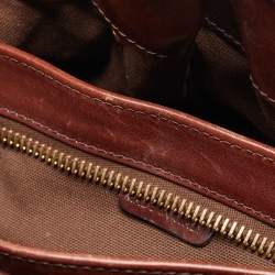 مملوكة مسبقًا Burberry Brown/Beige House Check Canvas and Leather Rowan Satchel