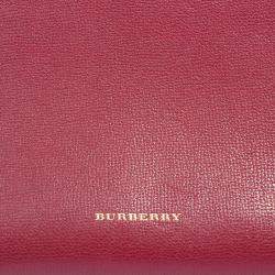 Burberry Medium Banner Burgundy / House Check Calfskin Leather