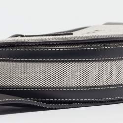 Burberry Grey/Black Canvas and Leather Small Olympia Bumbag