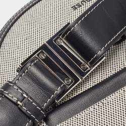Burberry Grey/Black Canvas and Leather Small Olympia Bumbag