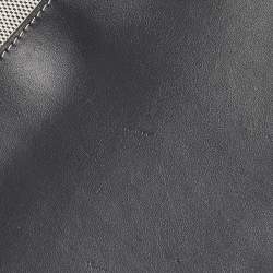 Burberry Grey/Black Canvas and Leather Small Olympia Bumbag