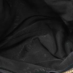 Pre Owned Burberry Black Leather Padlock Flap Satchel 