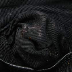 Pre Owned Burberry Black Leather Padlock Flap Satchel 