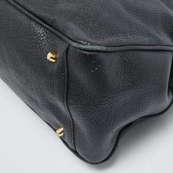 Pre Owned Burberry Black Leather Padlock Flap Satchel 