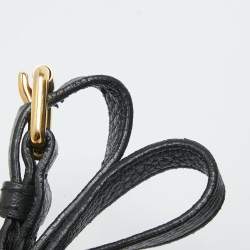 Pre Owned Burberry Black Leather Padlock Flap Satchel 