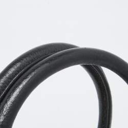 Pre Owned Burberry Black Leather Padlock Flap Satchel 