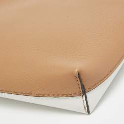 Burberry Brown/White Leather Bicolor Clutch