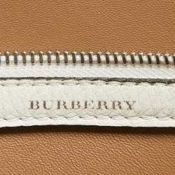 Burberry Brown/White Leather Bicolor Clutch