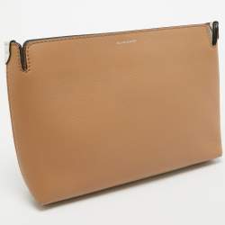 Burberry Brown/White Leather Bicolor Clutch