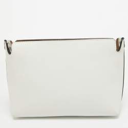 Burberry Brown/White Leather Bicolor Clutch