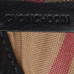 Pre Owned Burberry Black Grained Leather Medium Maidstone Tote