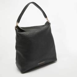 Pre Owned Burberry Black Leather Cale Hobo