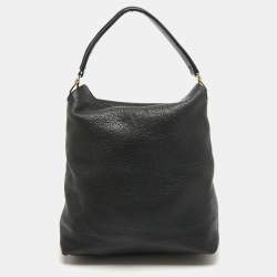 Pre Owned Burberry Black Leather Cale Hobo