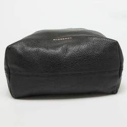 Pre Owned Burberry Black Leather Cale Hobo